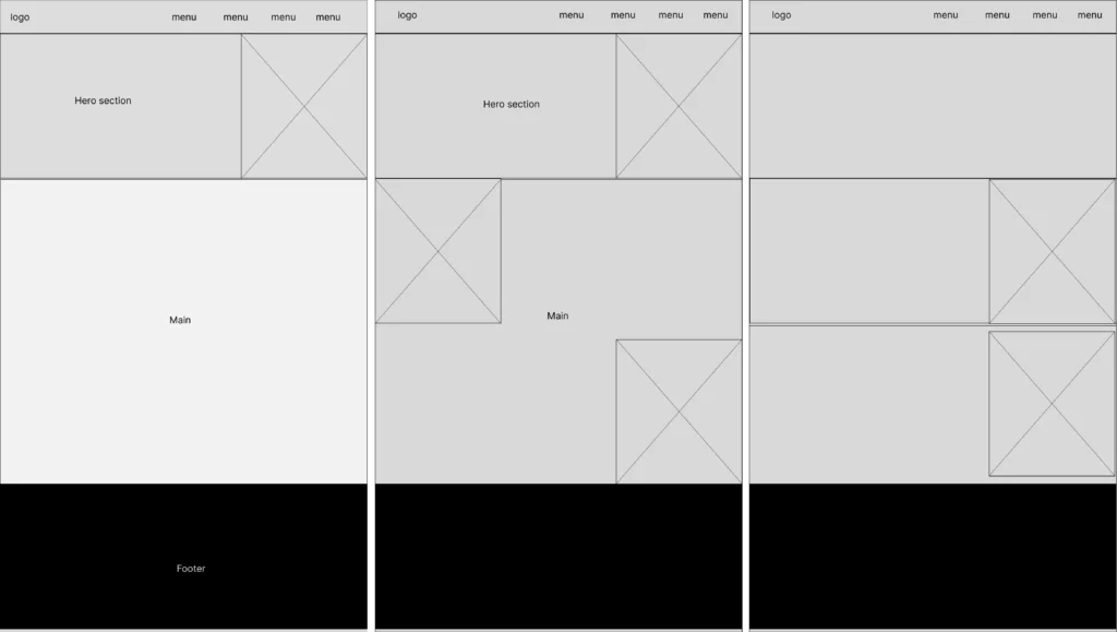 case study wireframes
